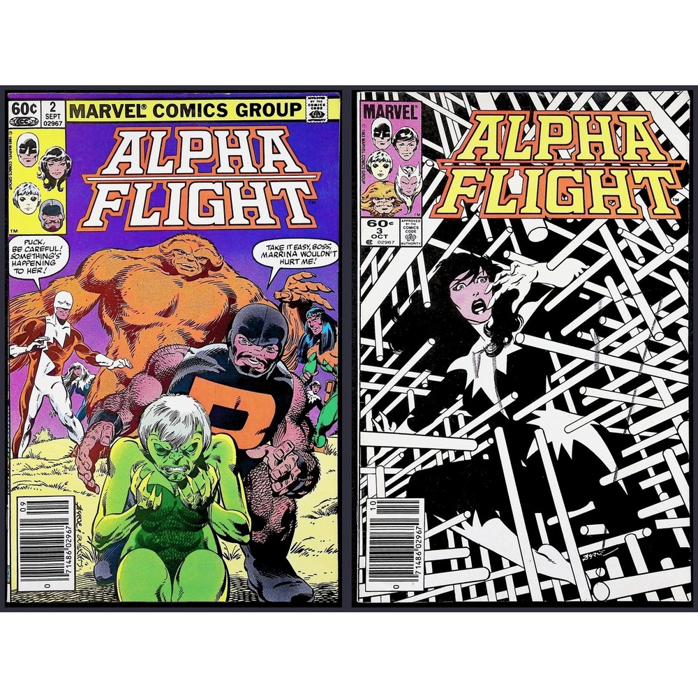 Alpha Flight #2 3 Marvel Comics 1983 Newsstand Comic Lot 2x Comic Lot